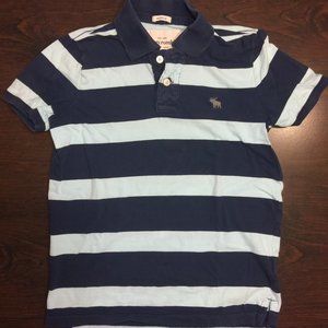 Abercrombie Blue Striped Polo Muscle Fit